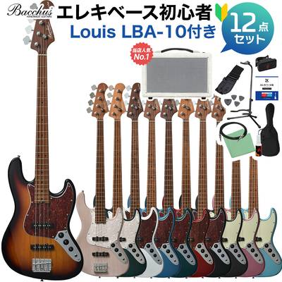 Bacchus WL4-STD/RSM ベース 初心者12点セット 【島村楽器で一番売れてるベースアンプ付】 ジャズべタイプ バッカス 