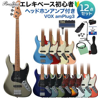 Bacchus WJB-1DX RSM/M ベース初心者12点セット 【ヘッドホンアンプ付】 エレキベース ユニバースシリーズ バッカス 